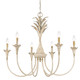Golden - 0846-6 AI - Six Light Chandelier - Lillianne - Antique Ivory