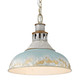 Golden - 0865-L AGV-TEAL - One Light Pendant - Kinsley - Aged Galvanized Steel