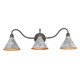Golden - 0877-BA3 ABI-GV - Three Light Vanity Light - Jasper - Antique Black Iron