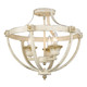 Golden - 0892-SF AI - Three Light Semi-Flush Mount - Jules - Antique Ivory