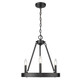 Alastair Three Light Chandelier (1017-3 BLK)
