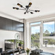 Newton Six Light Semi-Flush Mount (1040-6SF BLK)