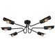 Newton Six Light Semi-Flush Mount (1040-6SF BLK)