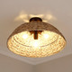 Rue Three Light Semi-Flush Mount (1081-SF BLK-WSG)