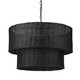 Erma Six Light Chandelier (1084-6 BLK-BW)