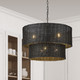 Erma Six Light Chandelier (1084-6 BLK-BW)
