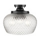 Golden - 1088-3SF BLK-CLR - Three Light Semi-Flush Mount - Adeline - Matte Black
