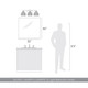 Ariella Three Light Bath Vanity (1094-BA3 BLK-HCG)