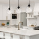 Ariella One Light Pendant (1094-S BLK-HCG)