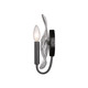 Samara One Light Wall Sconce (1140-1W BLK-HWG)