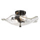 Golden - 1140-SF BLK-HWG - Two Light Semi-Flush Mount - Samara - Matte Black