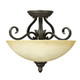 Riverton Three Light Semi-Flush Mount (1567-SF PC)