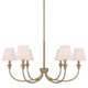 Golden - 1622-6 BCB-EHW - Six Light Chandelier - Cambria - Brushed Champagne Brass