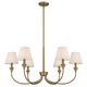 Cambria Six Light Chandelier (1622-6 BCB-HGW)