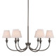 Golden - 1622-6 ORB-EHW - Six Light Chandelier - Cambria - Oil Rubbed Bronze