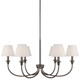 Golden - 1622-6 ORB-EPW - Six Light Chandelier - Cambria - Oil Rubbed Bronze