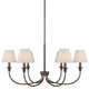 Golden - 1622-6 ORB-HGW - Six Light Chandelier - Cambria - Oil Rubbed Bronze