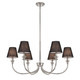 Cambria Six Light Chandelier (1622-6 PN-EHB)