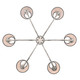 Cambria Six Light Chandelier (1622-6 PN-EHB)