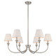 Cambria Six Light Chandelier (1622-6 PN-EPW)