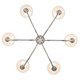 Cambria Six Light Chandelier (1622-6 PN-HGW)
