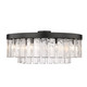 Golden - 1768-9SF BLK-HWG - Nine Light Semi-Flush Mount - Ciara - Matte Black