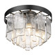 Ciara Three Light Flush Mount (1768-FM BLK-HWG)