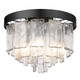 Ciara Three Light Flush Mount (1768-FM BLK-HWG)