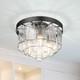 Ciara Three Light Flush Mount (1768-FM BLK-HWG)