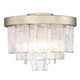 Golden - 1768-FM WG-HWG - Three Light Flush Mount - Ciara - White Gold