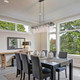 Ciara Six Light Pendant (1768-LP BLK-HWG)