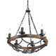 Madera Six Light Chandelier (1821-6 BI)