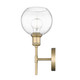 Axel One Light Wall Sconce (1945-1W BCB-GLOBE-CLR)