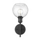Axel One Light Wall Sconce (1945-1W BLK-GLOBE-SD)