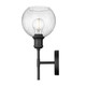 Axel One Light Wall Sconce (1945-1W BLK-GLOBE-SD)