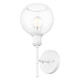 Axel One Light Wall Sconce (1945-1W WHT-GLOBE-CLR)
