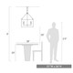 Wesson Four Light Chandelier (2072-4 BLK)