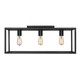 Golden - 2072-FM26 BLK - Three Light Flush Mount - Wesson - Matte Black