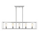 Golden - 2072-LP CH - Five Light Linear Pendant - Wesson - Chrome
