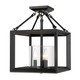 Smyth Three Light Semi-Flush Mount (2073-SF BLK-CLR)