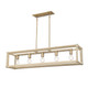 Golden - 2075-LP MBS-LNR - Five Light Linear Pendant - Kimber - Modern Brass