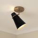 Reeva One Light Wall Sconce (2122-SF MBS-BLK)