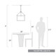 Manhattan Five Light Chandelier (2243-5 BLK-MWS)