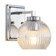 Golden - 3094-BA1 CH-RIB - One Light Bath Vanity - Elliott - Chrome