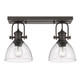 Golden - 3118-2SF RBZ-SD - Two Light Semi-Flush Mount - Hines - Rubbed Bronze