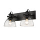 Hines Two Light Bath Vanity (3118-BA2 BLK-SD)