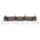 Golden - 3118-BA4 RBZ-SD - Four Light Vanity - Hines - Rubbed Bronze