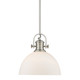 Golden - 3118-L PW-OP - One Light Pendant - Hines - Pewter