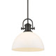 Golden - 3118-L RBZ-OP - One Light Pendant - Hines - Rubbed Bronze