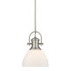 Golden - 3118-M1L PW-OP - One Light Mini Pendant - Hines - Pewter